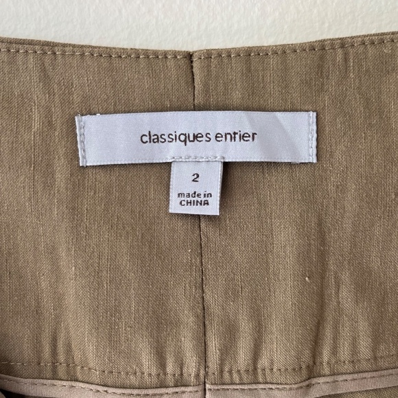 Classiques Entier Sz 2 Trousers Pants Tapered Leg High Rise Pockets Belted - Picture 3 of 9